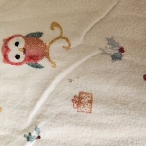 Cream and Red Sheet Set with Whimsical Design Flannel
